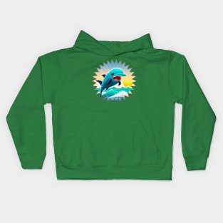 Dolphin jumping Kids Hoodie